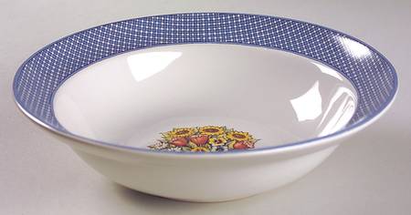 Farmhouse Blue 9" Round Vegetable Bowl