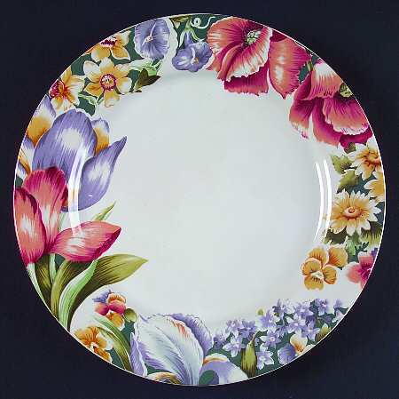 Floral Garden Salad Plate