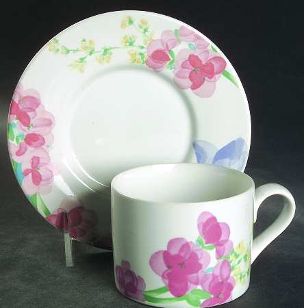 Floradale (China, Taiwan) Flat Cup & Saucer Set