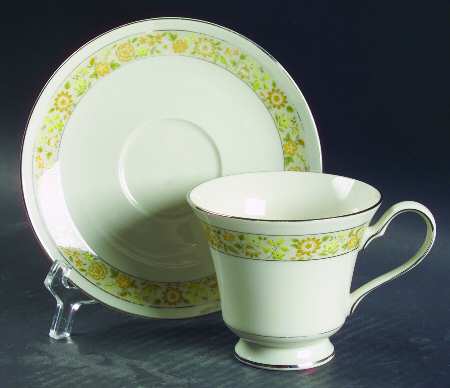 Flower Song Footed Cup & Saucer Set