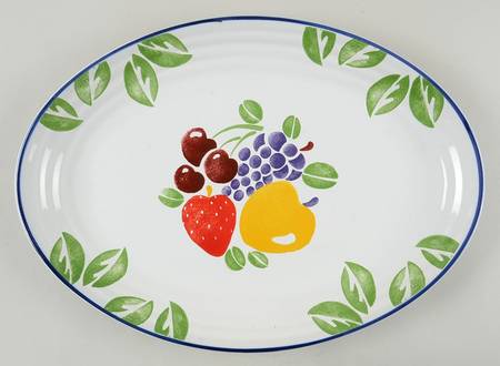 Fruit Fancy 14" Oval Serving Platter