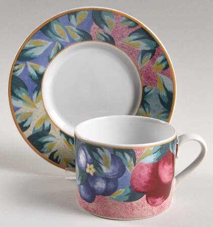 Fruit Sorbet Flat Cup & Saucer Set