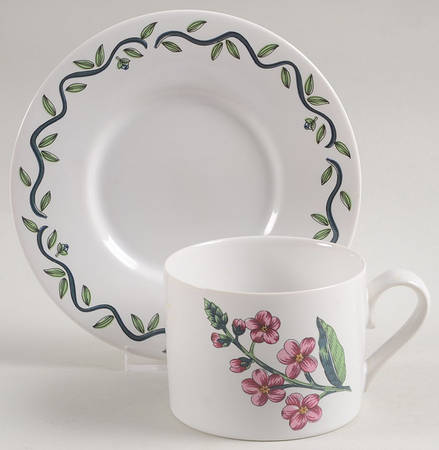 Garden Path Flat Cup & Saucer Set by International