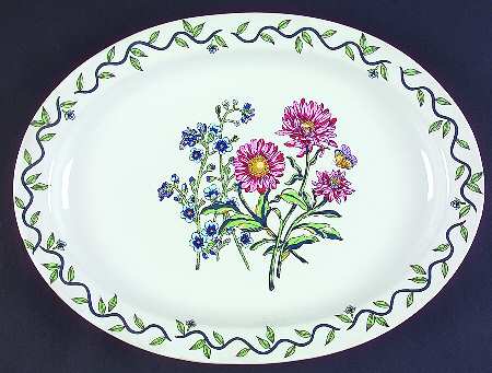 Garden Path 13" Oval Serving Platter