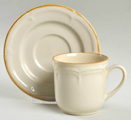 Golden Hills Flat Cup & Saucer Set