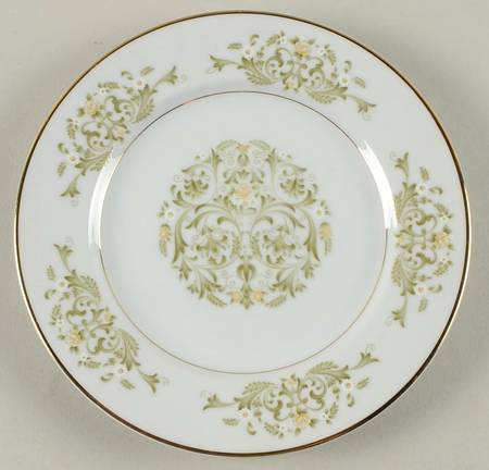 Golden Scroll Salad Plate