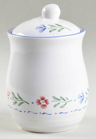 Greta (Coupe, Blue Trim) Small Canister & Lid