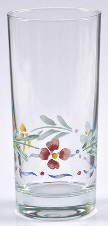 Greta (Coupe, Blue Trim) 12 Oz Glassware Tumbler