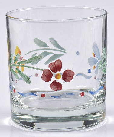 Greta (Coupe, Blue Trim) 8 Oz Glassware Old Fashioned