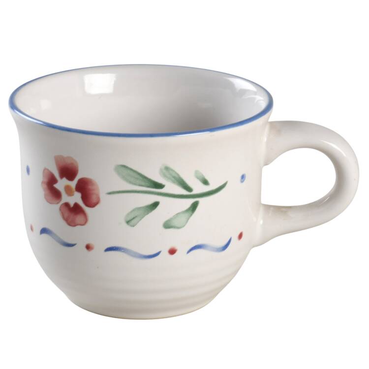 Greta (Coupe, Blue Trim) Flat Cup