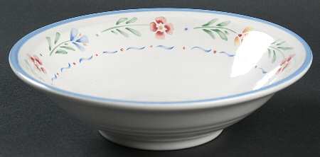 Greta (Coupe, Blue Trim) Coupe Cereal Bowl
