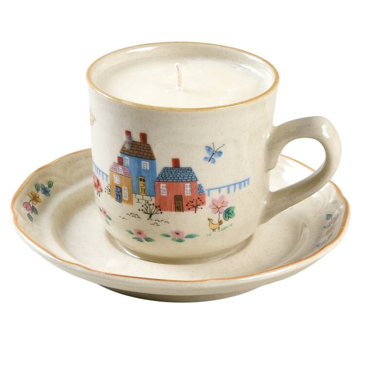Heartland Scented Cup & Saucer Candle-Vanilla  HC