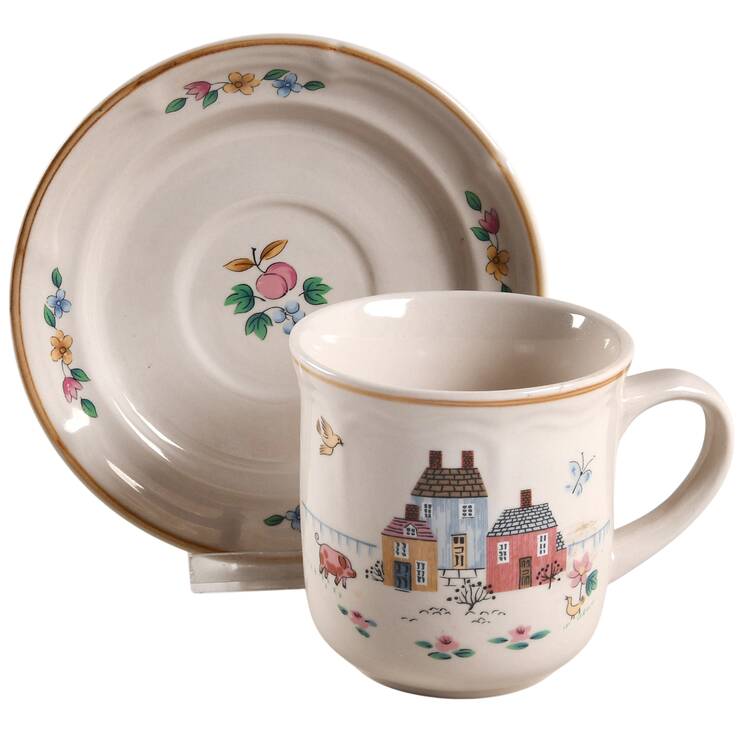 Heartland Flat Cup & Saucer Set