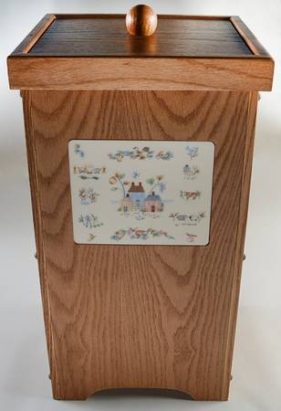 Heartland Wood Trash Bin, Lid & Collar
