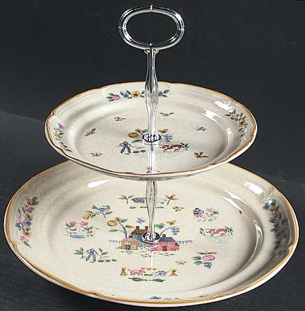 Heartland 6 5/8"-10"  2 Tiered Serving Tray (Dp, Sp) HC