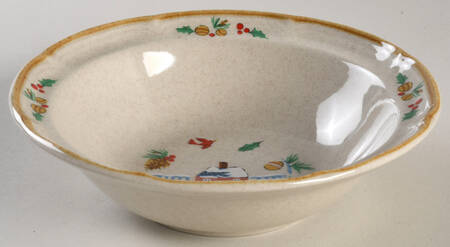 Heartland Christmas Rim Cereal Bowl
