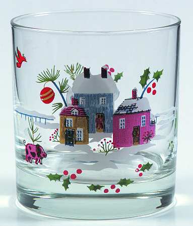Heartland Christmas 8 Oz Glassware Double Old Fashioned