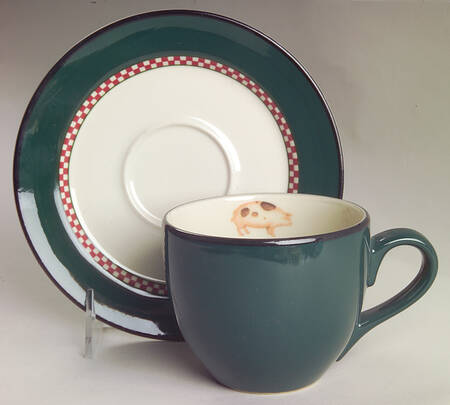 Henry & Company Flat Cup & Saucer Set