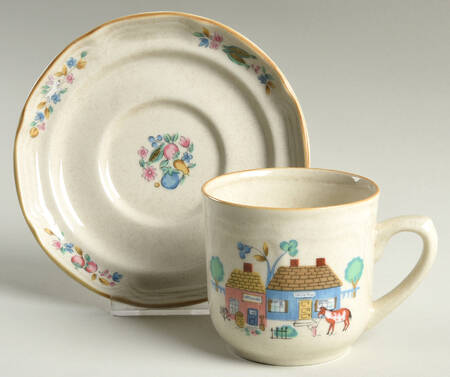 Heartland Village Flat Cup & Saucer Set by International