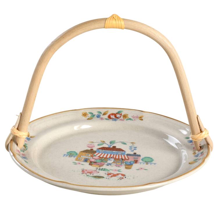 Heartland Village 5 3/8"-5 5/8" Bamboo Handled Serving Plate  HC