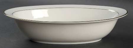High Point (Ivory Background) 10" Oval Vegetable Bowl