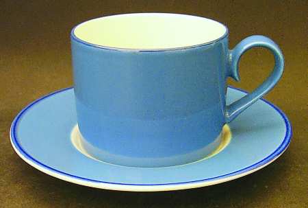 Hotline Light Blue Flat Cup & Saucer Set