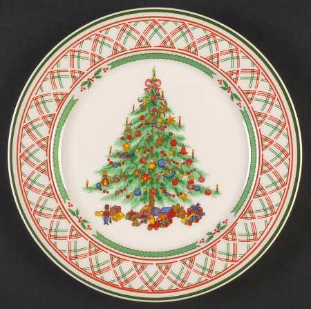 Holly Ribbon Salad Plate