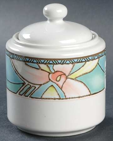 Island Orchid Sugar Bowl & Lid