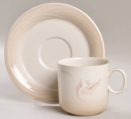 Ivory Lace Flat Cup & Saucer Set
