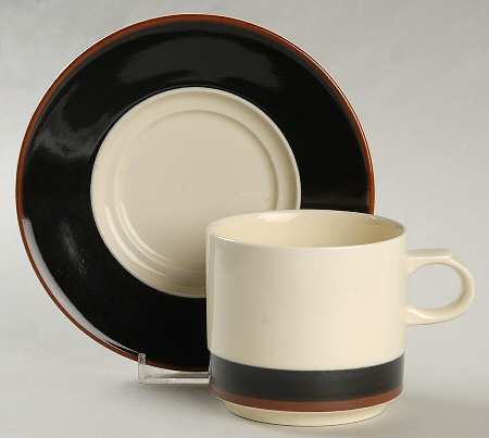 Jubilee (SY7766, Bands of Celebration) Flat Cup & Saucer Set
