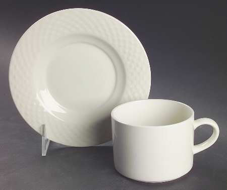 Lattice Flat Cup & Saucer Set