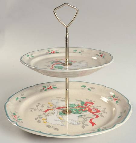 Marmalade Christmas 2 Tiered Serving Tray (Dinner & Salad Plate)