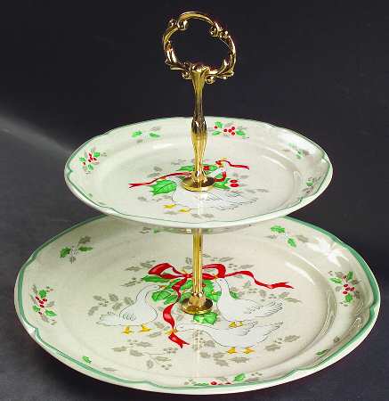 Marmalade Christmas 2 Tiered Serving Tray (Dinner & Salad Plate)