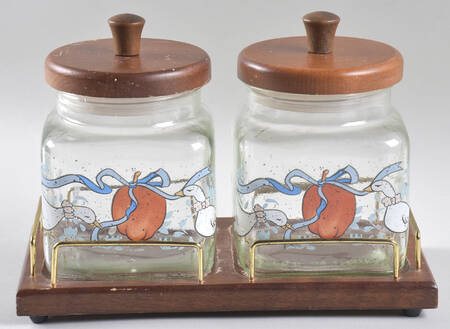 Marmalade (Set of 2) Storage Jars with Wood Stand