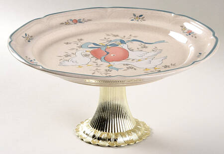Marmalade Cake Stand with 4"-5" Metal Pedestal  Hc