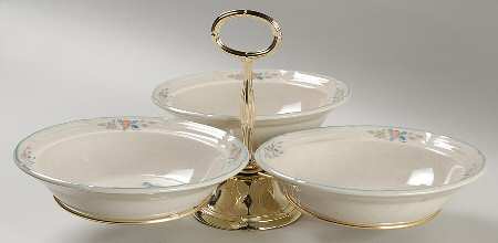 Marmalade 7" x 12" 3-Part Relish & Metal Stand (CERC) HC