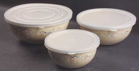 Marmalade (3 Pc) Metal Bowl Set & Lid (5 7/8",7 1/4",8 1/2")