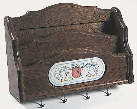Marmalade Wood Letter and Key Rack