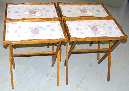 Marmalade Wood Folding Table Trays - Set of 4