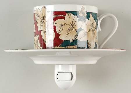Nature Study 4 3/8"-4 5/8" Night Light/Cup & Saucer HC