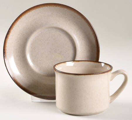 Orangeade Flat Cup & Saucer Set