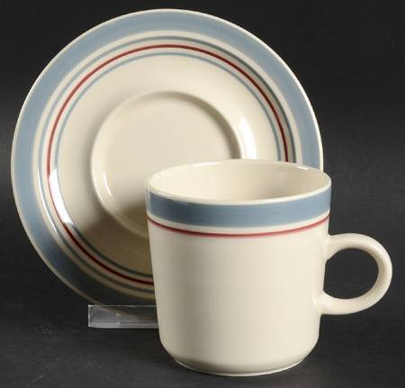 Parallel Flat Cup & Saucer Set