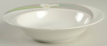 Pirouette Grey Rim Soup Bowl