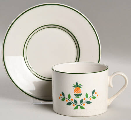 Plantation Garden Flat Cup & Saucer Set