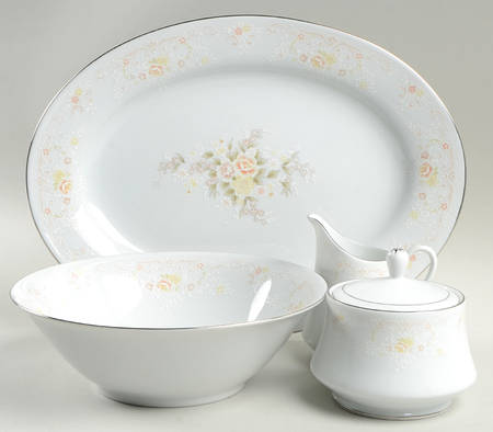 Promise (Platinum Trim) 5 Piece Hostess Set