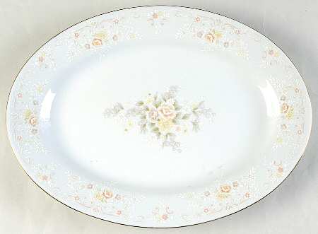 Promise (Platinum Trim) 13" Oval Serving Platter