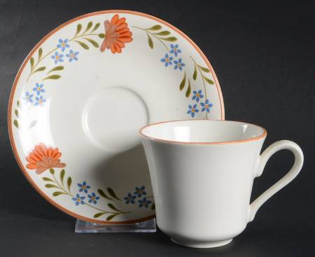 Provence (No Rooster) Flat Cup & Saucer Set