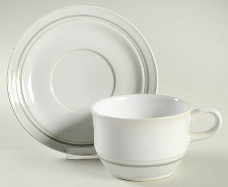 Red Glow Flat Cup & Saucer Set