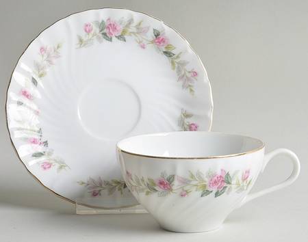 Regal Rose Flat Cup & Saucer Set