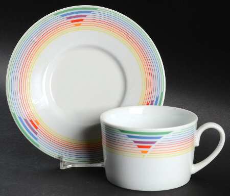 Rings Flat Cup & Saucer Set